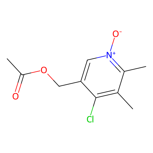 5-acetoxymethyl-2,3-dimethyl-4-chloropyridine n-oxide