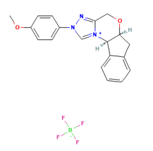 (5as,​10br)​-​5a,​10b-dihydro-​2-​(4-​methoxyphenyl)​-4h,​6h-​indeno[2,​1-​b]​[1,​2,​4]​triazolo[4,​3-​d]​[1,​4]​oxazinium tetrafluoroborate (c09-0739-209)