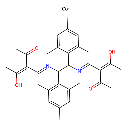 (1s,2s)-n,n'-bis(2-acetyl-3-oxo-2-butenylidene)-1,2-dimesitylethylenediaminato cobalt(ii) (c09-0749-191)