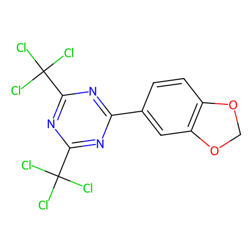 2-(1,3-benzodioxol-5-yl)-4,6-bis(trichloromethyl)-1,3,5-triazine (c09-0757-969)