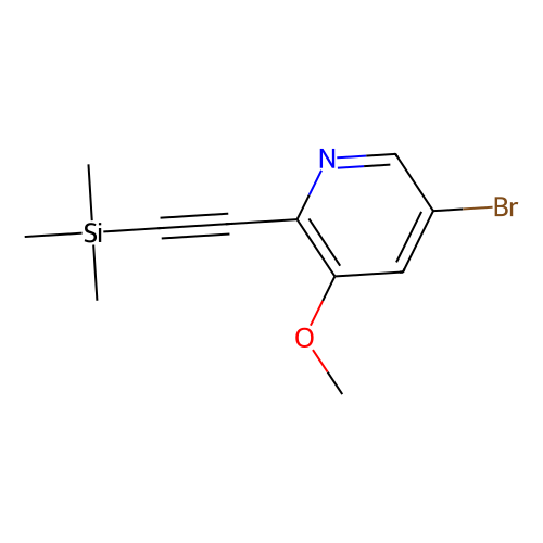 5-bromo-3-methoxy-2-((trimethylsilyl)ethynyl)pyridine