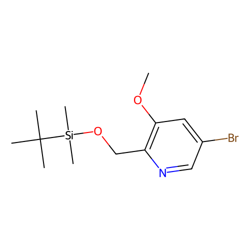 5-bromo-2-((tert-butyldimethylsilyloxy)methyl)-3-methoxypyridine (c09-0759-869)