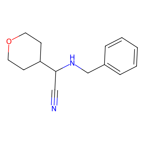 2-(benzylamino)-2-(oxan-4-yl)acetonitrile