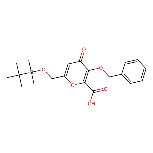 3-benzyloxy-6-(tert-butyl-dimethylsilanyloxymethyl)-4-oxo-4h-pyran-2-carboxylic acid (c09-0763-458)