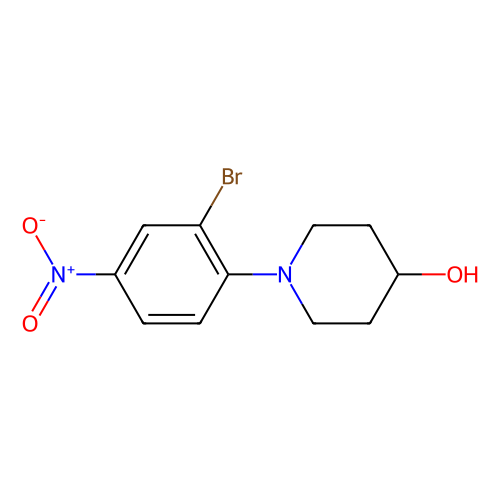1-(2-bromo-4-nitrophenyl)-4-hydroxypiperidine