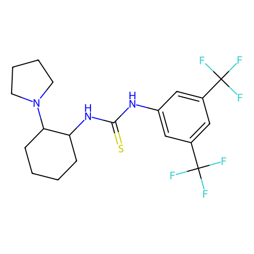 1-[3,5-bis(trifluoromethyl)phenyl]-3-[(1r,2r)-2-(pyrrolidin-1-yl)cyclohexyl]thiourea (c09-0775-021)