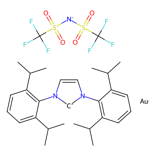 [1,3-bis(2,6-di-i-propylphenyl)imidazol-2-ylidene][bis(trifluoromethanesulfonyl)imide]gold(i) (c09-0775-865)