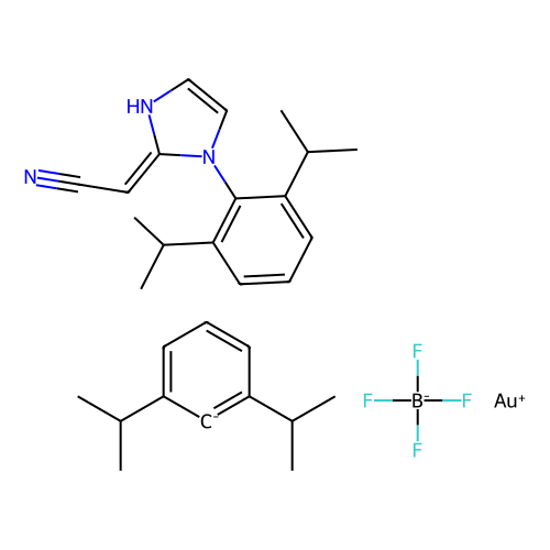 1,3-bis(2,6-di-i-propylphenyl)imidazol-2-ylidene(acetonitrile)gold(i) tetrafluoroborate (c09-0775-868)