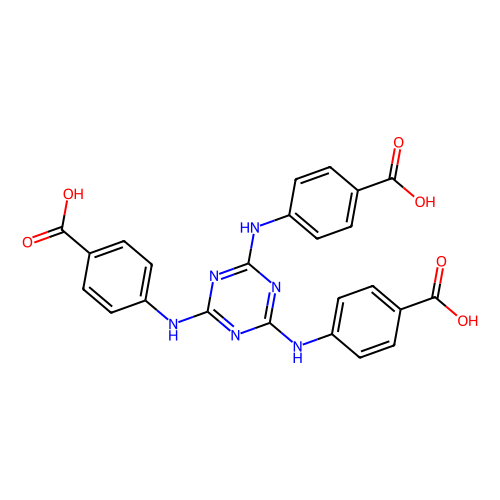 2,4,6-tris[(p-carboxyphenyl)amino]-1,3,5-triazine	 (c09-0777-512)