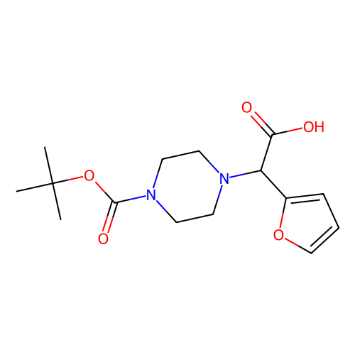 2-(4-(tert-butoxycarbonyl)piperazin-1-yl)-2-(furan-2-yl)acetic acid (c09-0777-910)