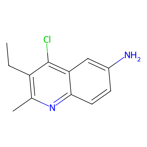 4-chloro-3-ethyl-2-methylquinolin-6-amine	 (c09-0778-037)