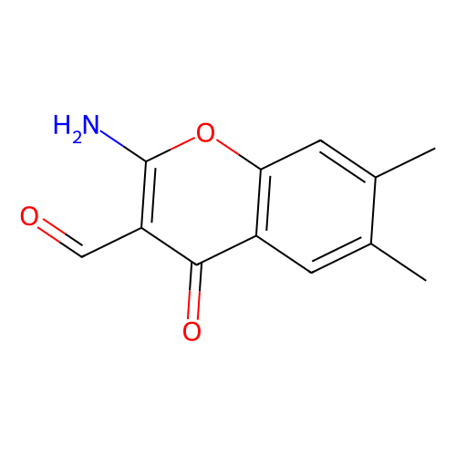 2-amino-6,7-dimethyl-4-oxo-4h-chromene-3-carbaldehyde