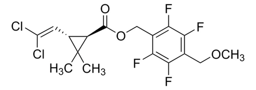 Chemical structure of Meperfluthrin � mosquito repellent and coil insecticide ingredient