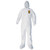 kleenguard  a40 liquid & particle protection coveralls (44336), hooded & booted, zip front, elastic wrists & ankles (ewa), white, 3xl, 25 garments / case