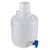 carboy round with spigot and handles hdpe white pp screwcap 10 liter molded graduations cs 6