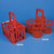 bottle carrier 4 position for up to 120mm wide bottles hdpe red