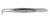 Iris Dressing Forceps, Standard Pattern, Delicate, Serrated, Full Curve, Length: 4