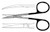 Iris Scissors, Tungsten Carbide, Serrated, Curved, Length: 4.5 S1329-675