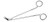 Potts-Smith Scissors, Standard Pattern, Blunt Tips, 60 Degrees, Angled On Side, Length: 7.5 S1559-1034