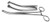 Allis-Coakley Tonsil Forceps Open Ring Handle Slight Curved 7 3/4" S1729-4010