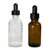 1 oz (30 ml) amber round dropper bottle with attached 20-400 black pp glass dropper assembly