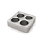 ika h 135.104 square block adapter, flat bottom, 4 x 20 ml