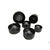 18-400 black ribbed phenolic cap with polycone liner, bulk (c062b-043510)