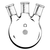 dwk life sciences (kimble) angled three neck round bottom distilling flask, 2000 ml, 24/40 center joint, 24/40 side joints