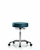 vinyl stool without back chrome - medium bench height with casters in sterling supernova vinyl (c062b-006566)
