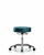 vinyl stool without back chrome - desk height with casters in storm supernova vinyl (c062b-007656)