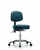 vinyl stool with back chrome - desk height with casters in storm supernova vinyl (c062b-007692)