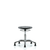 class 10 huron polyurethane clean room stool - desk height with stationary glides in blue polyurethane (c062b-030990)