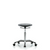 class 10 huron polyurethane clean room stool - medium bench height with casters in black polyurethane (c062b-030999)