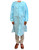 Safe First Lab Coats, XS Triple Layer, Sky Blue Knee Length.
