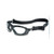 uvex seismic sealed eyewear black frame clear lens, dura-streme dual anti-fog/anti-scratch