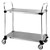 stainless steel cart, 2 solid shelves, 18 x 24