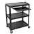 extra large steel adjustable cart w/keyboard shelf