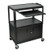 extra large steel adjustable cart w/keyboard shelf & cabinet