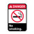 danger, no smoking with graphic, 10x7, ps vinyl