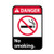 danger, no smoking with graphic, 10x7, rigid plastic