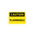 caution, flammable, 10x14, rigid plastic