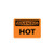 warning, hot, 10x14, rigid plastic