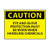 caution, eye and glove protection required sign, 10â€ x 14â€, rigid plastic