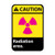 caution, radiation area, 14x10, .040 alum