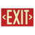 exit, single sided, red w/ bracket, black, 8.25 x 15.25"