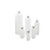 32oz (950ml) natural hdpe cylinder dispensing bottle with 28-400 white pp unlined flip top cap attached