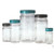 16oz (480ml) clear graduated medium round with 70-400 green thermoset f217 & ptfe lined cap attached