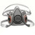respirator, 3m large gray thermoplastic elastomer half mask 6000 series reusable standard respirator with 4 point harness and bayonet connection (24 each per case). (c08-0126-890)