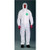 1800 coverall w/ 3-piece hood & attached anti-skid boots, 2-way front zipper with re-sealable storm flap, white, 2xl