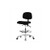 fabric medium bench height chair with chrome base, chrome foot ring, with tilt, no arms, glides, burgundy